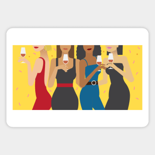 Girls Night Out | Inspired by Cindy Lauper Song | Girl Illustration | Gift Idea for Women Magnet